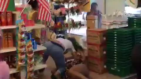 Girl Fight in Dollar Store