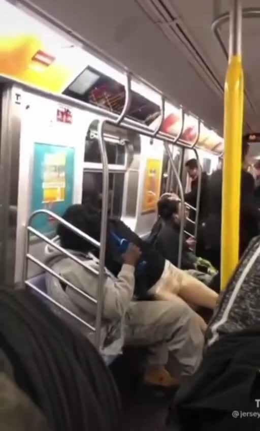 NY City Subway: Crazed Man Beats Half-Naked Mannequin for Not Drinking Beer or Sitting Properly
