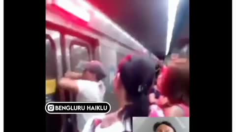 Funny moments captured in train this is very painful to that man