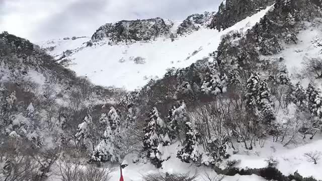 Amazing view of snow mountain (self 360 degree)