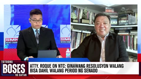 Atty. Roque on NTC: Ginawang resolusyon walang bisa dahil walang period ng Senado