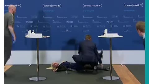 The head of the Danish Medicines Agency, Tanja Erichsen, fainted during press conference on live TV