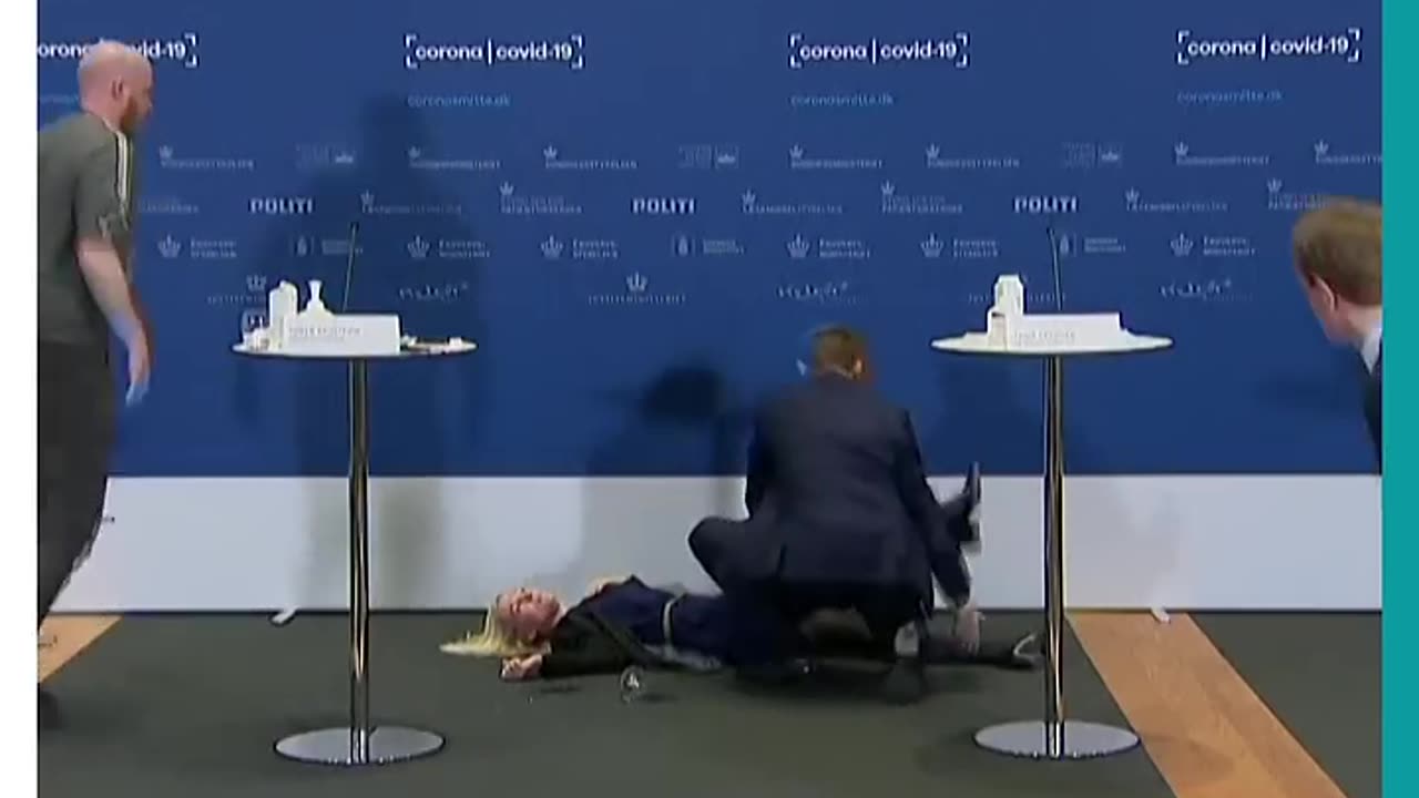 The head of the Danish Medicines Agency, Tanja Erichsen, fainted during press conference on live TV