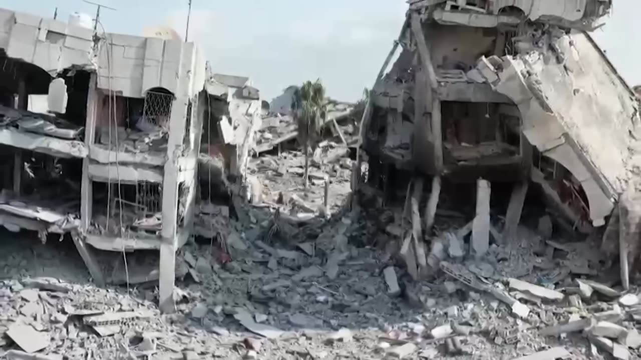 Drone video of destruction in Gaza