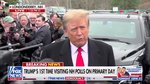 Trump visiting first time NH Polls on Primary Day