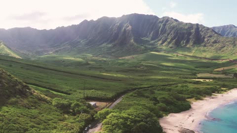 aerial shot of a landscape