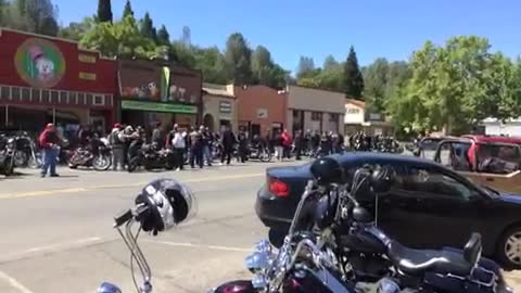 Harley wheelie, Clearlake, CA