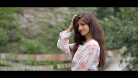 Wondering Beautiful Young Charming Cute Smiling Girl Footage - No Copyright - Vijay Beats