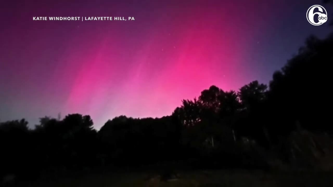Northern lights visible across Pennsylvania, New Jersey, Delaware