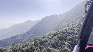 Riding cable car