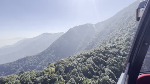 Riding cable car