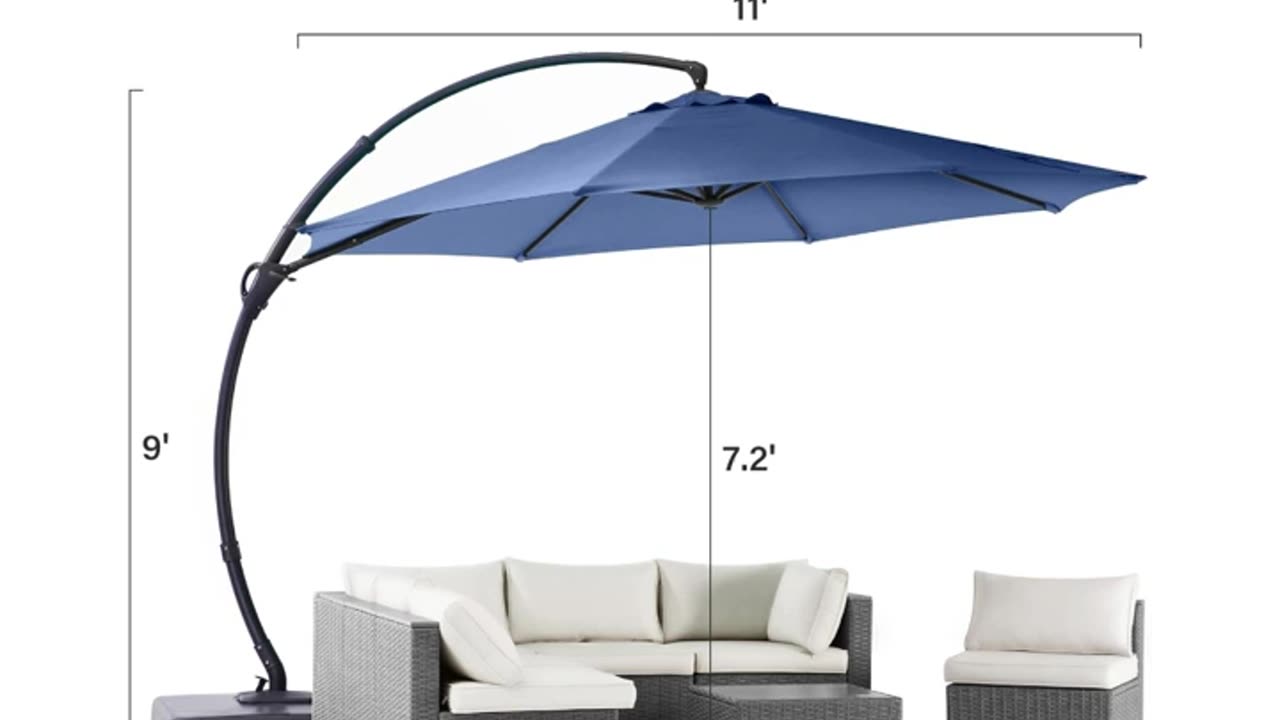 LAUSAINT HOME Outdoor Patio Umbrella with Base included