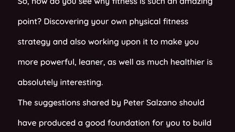 Peter Salzano aka Peter J Salzano – Fitness tips to transform your body