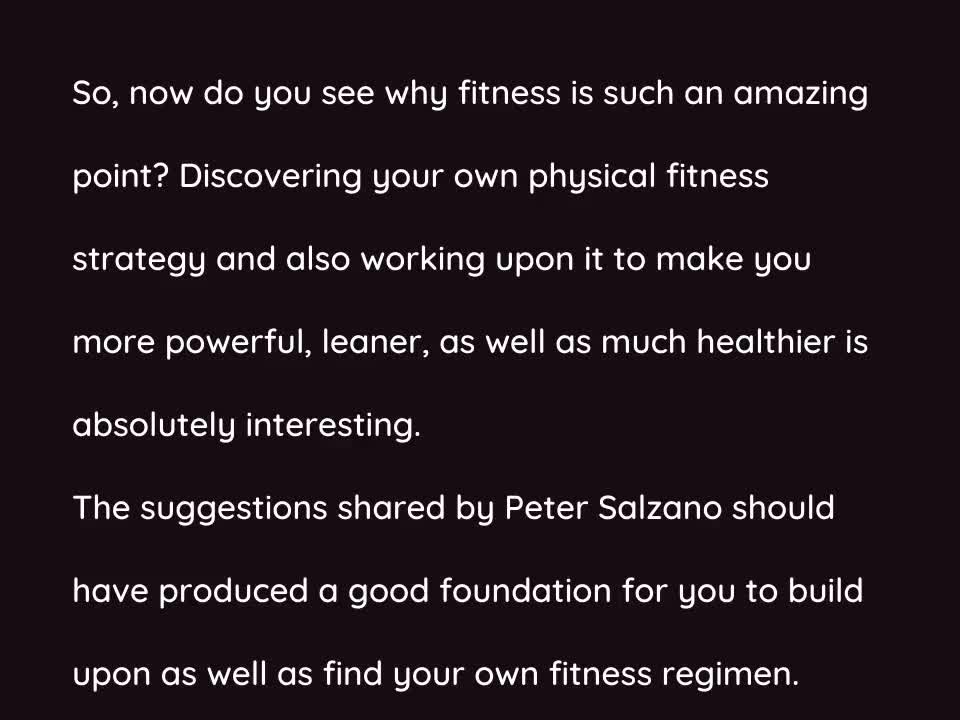 Peter Salzano aka Peter J Salzano – Fitness tips to transform your body