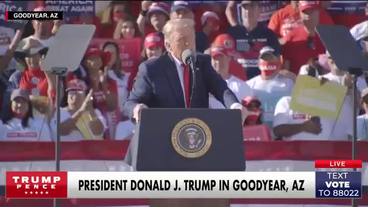 Trump Arizona. A vote for Biden is a vote for extended lockdowns.