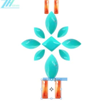 Natural turquoise spiny oyster Marquise diamond rectangle shape size 7*14mm 12*9.5mm 9*29mm