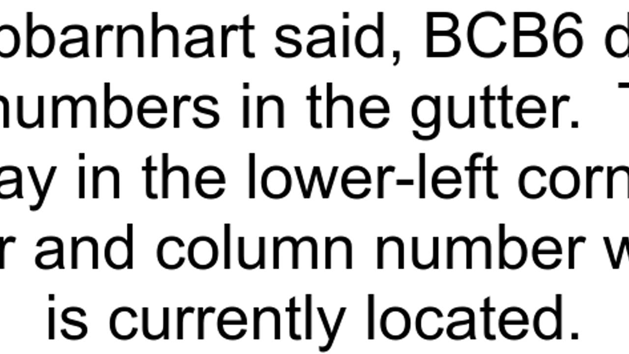 Show line number on Borland CBuilder 6 2002