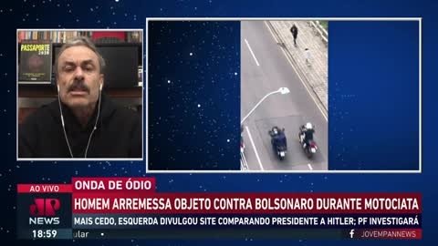 Homem joga água em Bolsonaro durante motociata em Curitiba; veja vídeo_HIGH