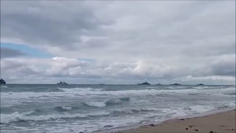 Video From Western Crimea Showing Much Of Russia's Naval Readying To Invade Odesa
