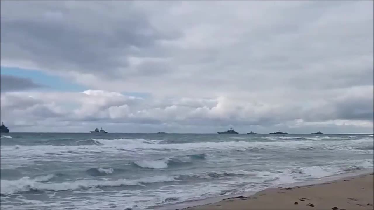 Video From Western Crimea Showing Much Of Russia's Naval Readying To Invade Odesa