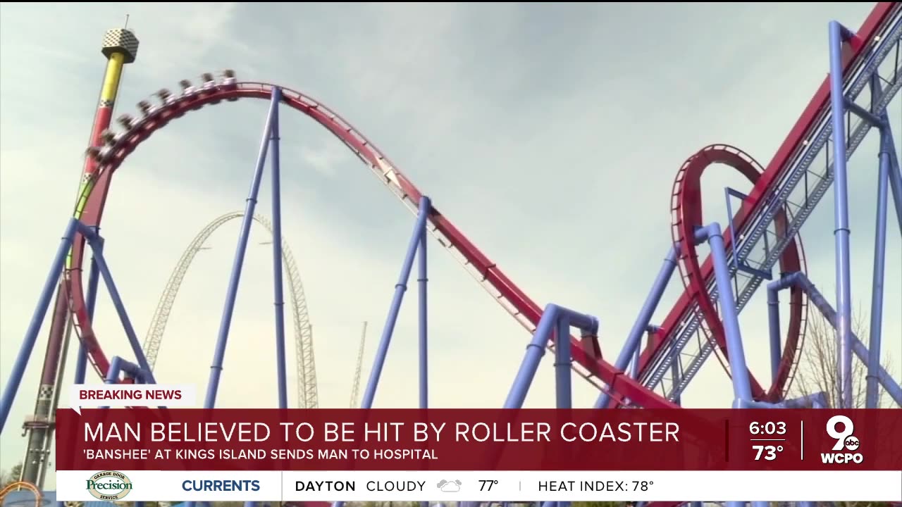 Ohio Police: 38-year-old man critically injured after hit by roller coaster