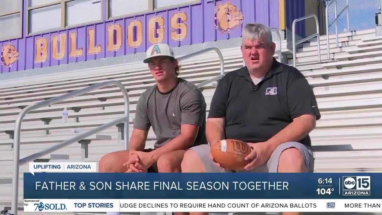 Father and son in Queen Creek soak up final football season together
