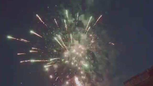 The fireworks are so beautiful