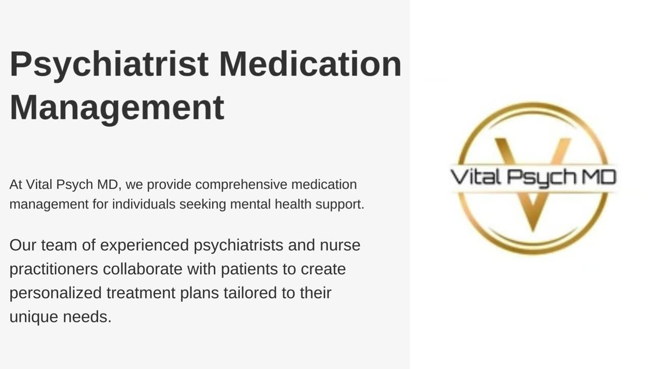 Psychiatric Medication Management