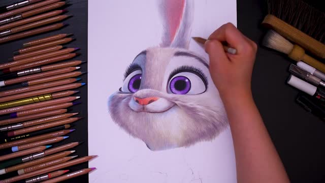 Draw Judy's Beard And Ears