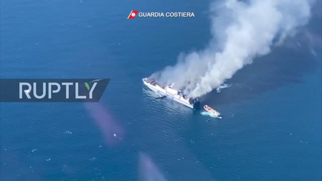 At Sea_ Several feared missing after fire breaks out on Italian-flagged ferry near Greece