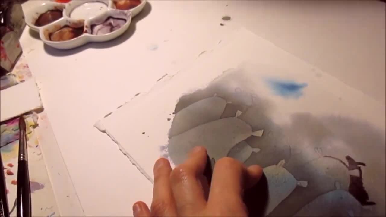 See the master's watercolor process