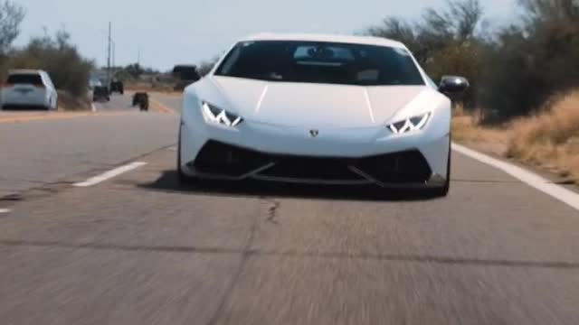 White Lamborghini. I love the sound when it shifts gears