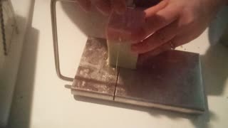 Cutting cold process soap