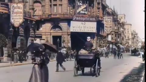 A street in Berlin, 1896