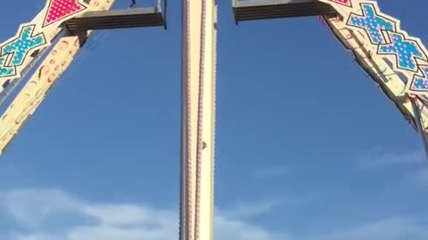 Kid falls off ride😵😵