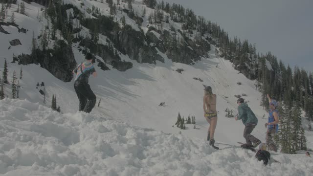 Insane ParaSki Close Call With Bikini Skier