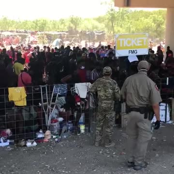Texas DPS video of the situation under the international bridge in Del Rio, TX 9-18-2021