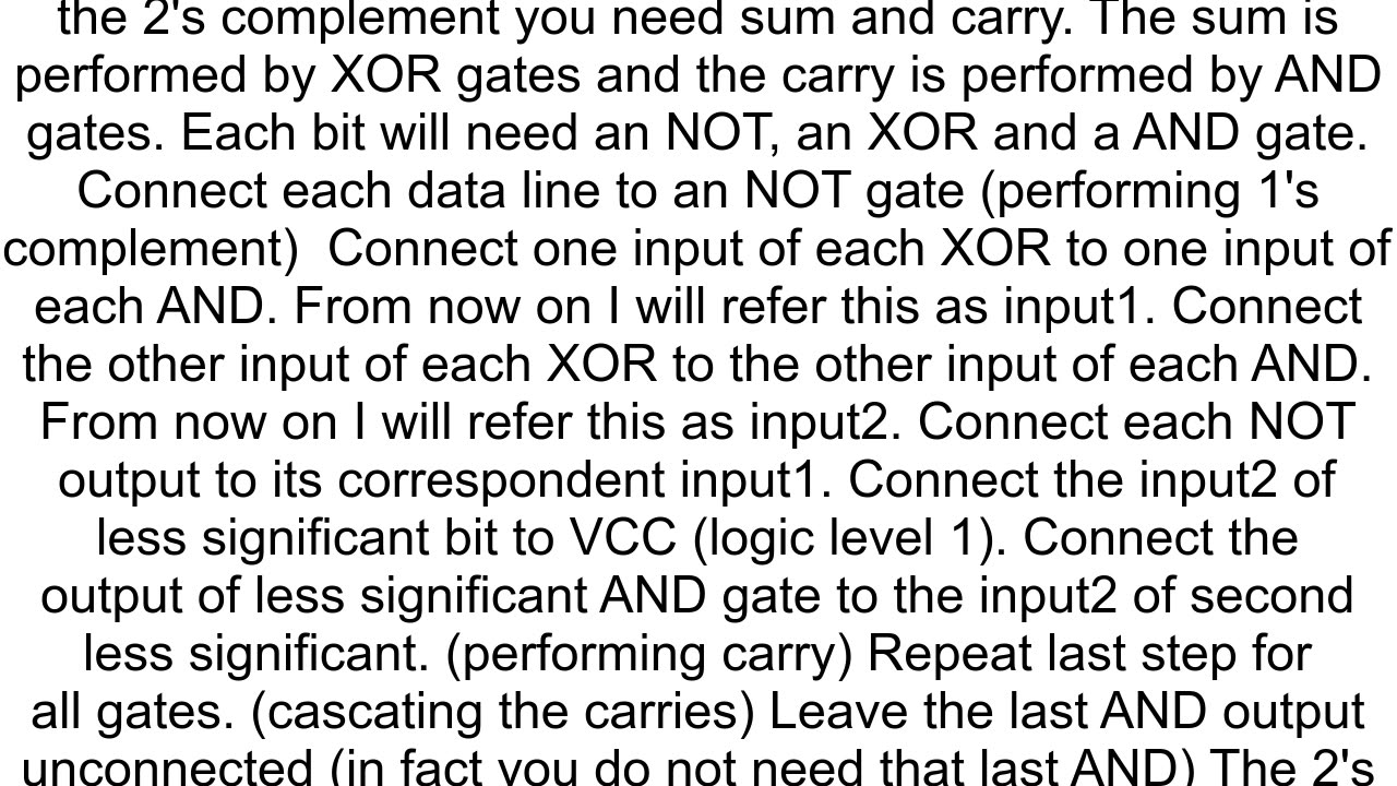 239s complement to signed binary converter using logic gates