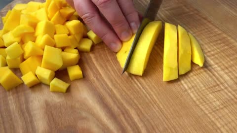 Delicious mango diced