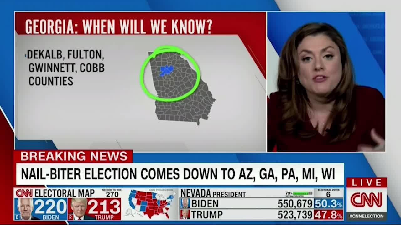 Georgia Stopped Counting On Election Night (CNN Coverage)