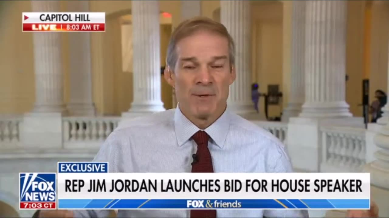 REP. JIM JORDAN LAUNCHES BID FOR THE HOUSE SPEAKER