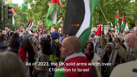 Pro-Palestinian rally held in UK in support of Gaza