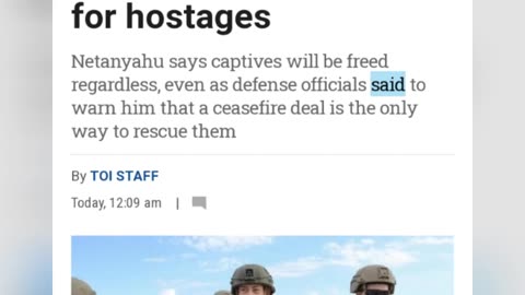 Breaking news- Netanyahu touring gaza , offer 5$M for hostages plz watch