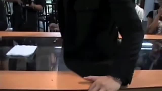 Go through a table with magician Demian Aditya