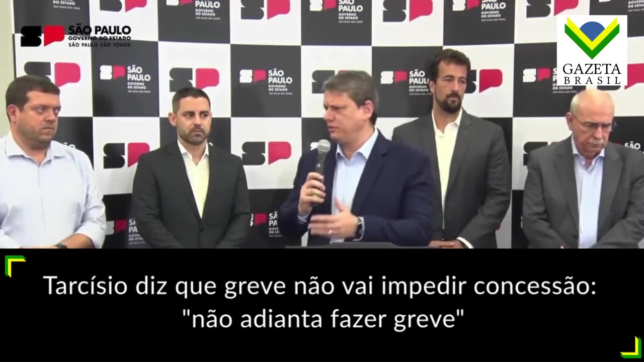 Tarcísio diz que greve não vai impedir concessão: "não adianta'