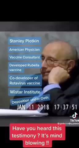 Stanley Plotkin - Vaccine Consultant Deposition Under Oath