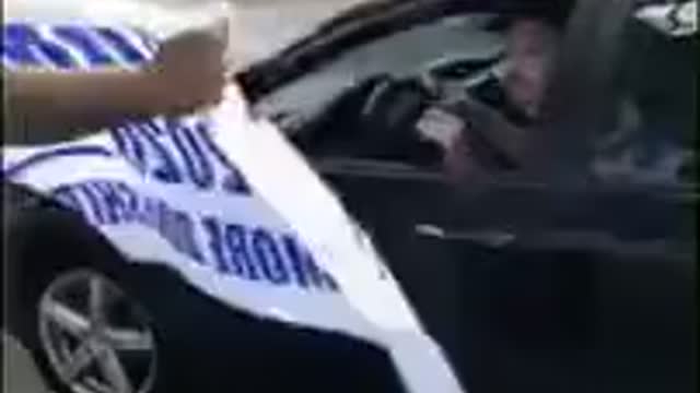 Spits on a Trump supporter and instantly regrets it.