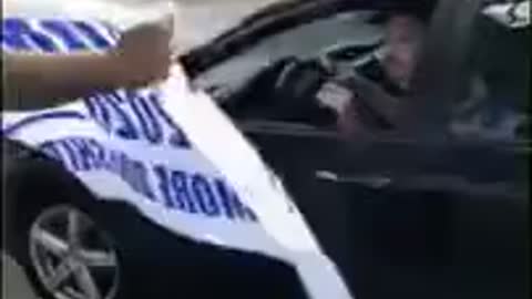 Spits on a Trump supporter and instantly regrets it.