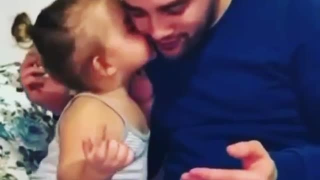 Little love shown to Daddy.