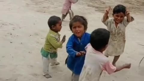 Village kids dancing movement